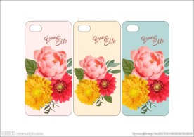 印花非洲菊花卉手机壳