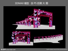 梁祝古典爱情长廊美陈设计