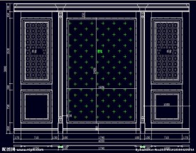 家装CAD实木背景压线墙板背景