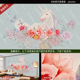 马到成功墙纸图案设计