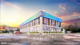 体育馆场景建筑效果图设计