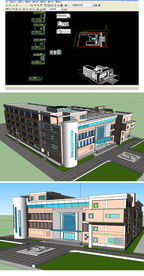 建筑系馆方案图含CADSU模型