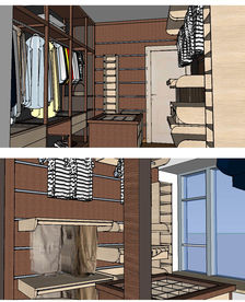 衣柜间室内草图大师SU模型