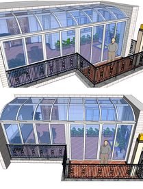 阳光房露台景观草图大师SU模型