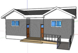现代风格公园厕所草图大师SU模
