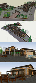 中式农家乐草图大师SU模型