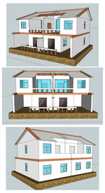 岭南民居建筑草图大师SU模型
