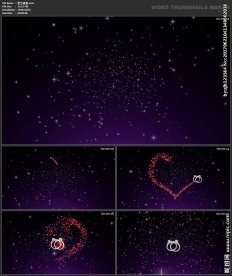 浪漫背景 婚礼婚庆 星空桃心