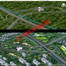高速公路互通立交桥3D模型3