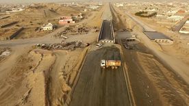 高速公路奠基仪式 高清航拍