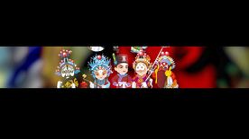 超宽屏卡通京剧脸谱