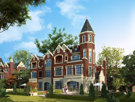 英伦风格别墅效果图