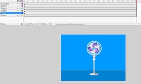 一个落地电风扇有开关5秒自转扇