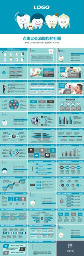 牙科医生工作数据总结PPT
