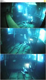 潜水员海底沉船寻宝