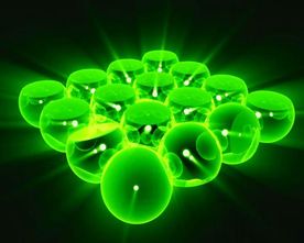 绿色3D球视频合成背景素材