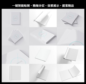 杂志封面展示一键智能贴图样机