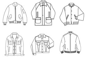 衣服服装线条设计素材