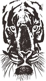 黑白虎头手机壳素材