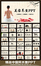 中国风中医美容养生动态PPT模