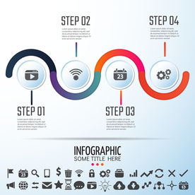 超清分层微立体商业信息图表设计