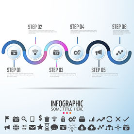 超清分层微立体商业信息图表设计