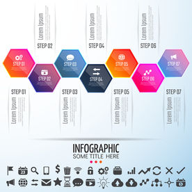 超清分层微立体商业信息图表设计