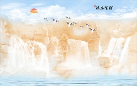 大理石纹理山水背景墙