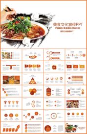 美食文化动态PPT模板