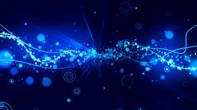 蓝色炫丽线条气泡视频素材