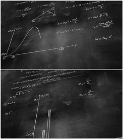 黑板书写数学物理公式