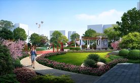 小区局部效果图