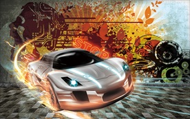 跑车极速装饰画