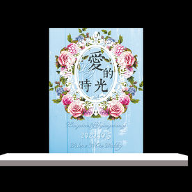 蒂芙尼蓝水彩牡丹花花卉婚礼背景