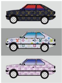 卡通印花个性汽车图片