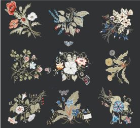 复古花纹花边背景