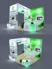 36平电子展展台模型图片