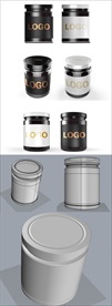 包装玻璃罐模型及高清PSD图片