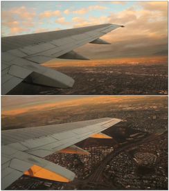 飞机高空飞行窗外机翼