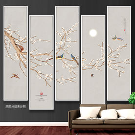 新中式 无框画 装饰画