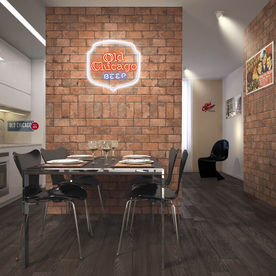 瓷砖空间  餐厅  仿古砖