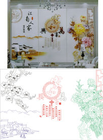 家和万事兴 玉兰 牡丹