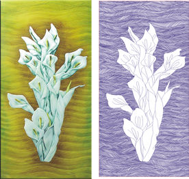 欧式 线条 马蹄莲