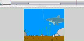 鱼在水里吃钩子上的鱼饵32s