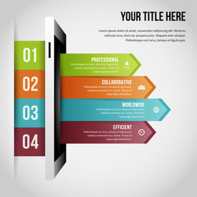 超清分层微立体商业信息图表设计