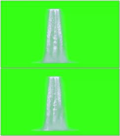 绿屏抠像瀑布流水