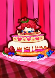 手绘奶油蛋糕插画