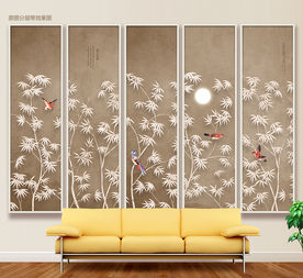 新中式花鸟画 竹子图