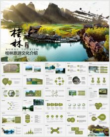 桂林山水旅游宣传PPT模板