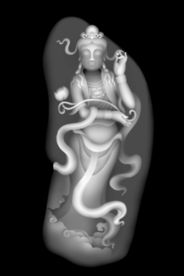 观音玉雕精雕图